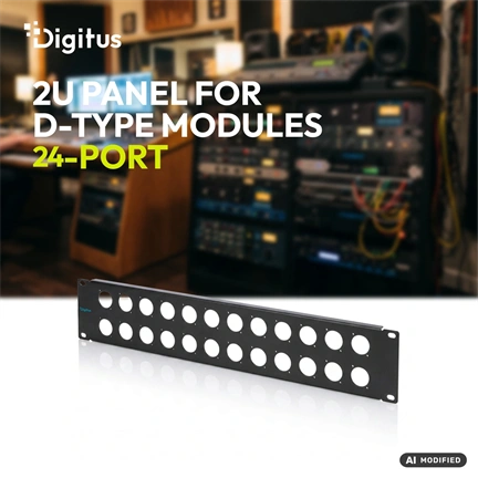 Digitus 2U rack panel for 24 x D-Type modules