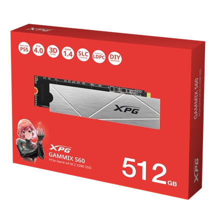 ADATA XPG Gammix S60 PCIe Gen4 x4 M.2 2280 512GB