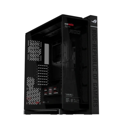 Asus ROG Cronox ARGB számítógépház - EATX, edzett üvegpanel elöl-hátul, 4db ROG Eurux GR120 ARGB ventilátor