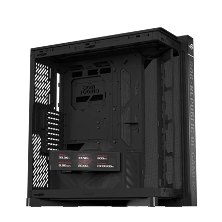 Asus ROG Cronox ARGB számítógépház - EATX, edzett üvegpanel elöl-hátul, 4db ROG Eurux GR120 ARGB ventilátor