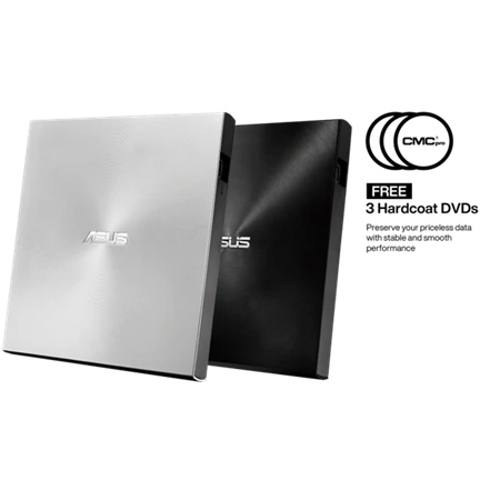 Asus ZenDrive U7C (SDRW-08U7C) ultrakeskeny hordozható DVD-író - 8x, USB-C, ezüst