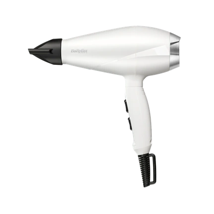 BaByliss 6704WE Power Pro hajszárító, AC motor, 2000W, fehér-ezüst