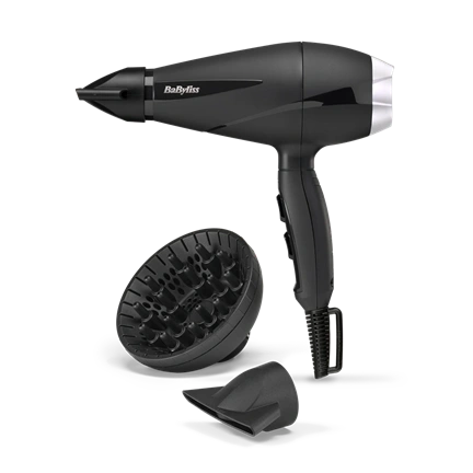 BaByliss 6710DE Style Pro Ionos hajszárító, AC motor, 2100W, fekete-ezüst
