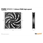 Be Quiet! PURE WINGS 3 140mm PWM high-speed (BL109)