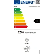 Beko CF380EWN fagyasztóláda, E energiaosztály, 371 liter