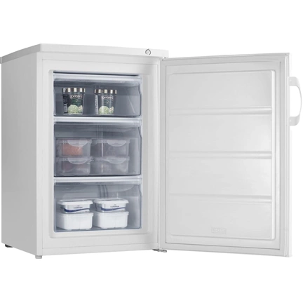 Bontott Gorenje F492PW fagyasztó A++ ajtón pici horpadás
