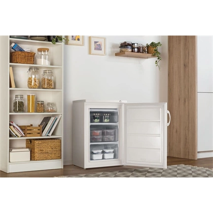 Bontott Gorenje F492PW fagyasztó A++ ajtón pici horpadás