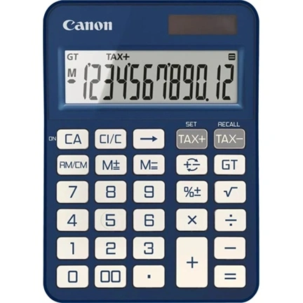 Canon KS-125KB számológép, napelemes + elemes, kék