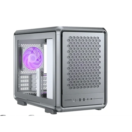 Cooler Master MasterFrame 400 Mesh számítógépház - micro-ATX, nyílt, 1db ARGB ventilátor, ezüst