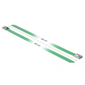 DELOCK Rozsdamentes Acél Kábelkötegek (400x7,9mm) 10db zöld