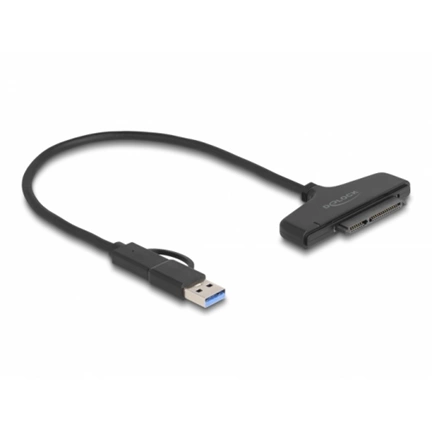 DELOCK USB/SATA 6Gb/s átalakító USB Type-C vagy Type-A USB csatlakozóval