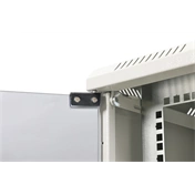 DIGITUS 10"/19" 5/10U Kombinált 350/483mm mély üvegajtós szürke fali rack szekrény