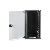 DIGITUS 19" 12U 592x312x300mm üvegajtós fekete fali rack szekrény