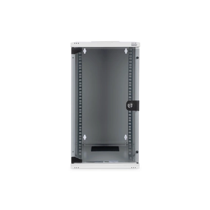 DIGITUS 19" 12U 592x312x300mm üvegajtós szürke fali rack szekrény