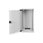 DIGITUS 19" 12U 592x312x300mm üvegajtós szürke fali rack szekrény