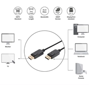 DIGITUS AK-340100-020-S 4K Display port 2m kábel