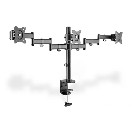DIGITUS DA-90362 C-bilincses univerzális (VESA 75 / 100) 3-as fekete monitor tartó konzol