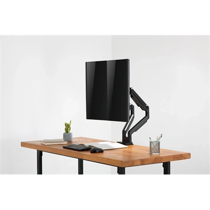 DIGITUS DA-90395 C-bilincses gázrugós univerzális (VESA 75 / 100) 2-es fekete monitor tartó konzol