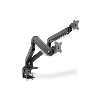 DIGITUS DA-90427 C-bilincses gázrugós univerzális (VESA 75 / 100) 2-es fekete monitor tartó konzol