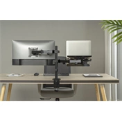 DIGITUS DA-90436 C-bilincses/gyűrűs univerzális (VESA 75 / 100) fekete monitor/notebook tartó konzol
