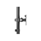 DIGITUS DA-90438 C-bilincses/gyűrűs univerzális (VESA 75 / 100) 2-es fekete függőleges monitor tartó állvány