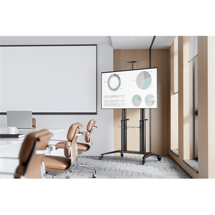 DIGITUS DA-90452 70-120" VESA fekete mobil TV állvány