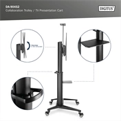 DIGITUS DA-90452 70-120" VESA fekete mobil TV állvány