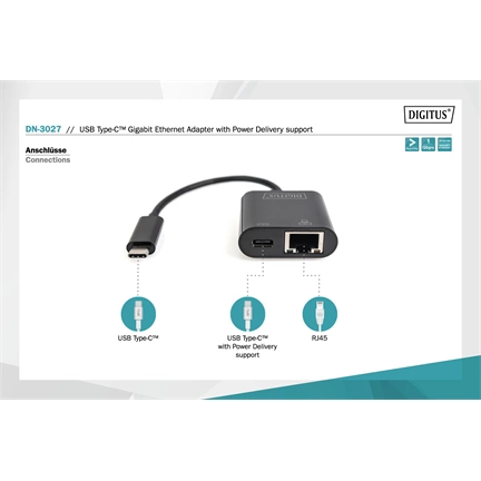 DIGITUS DN-3027 USB Type-C Gigabit Ethernet adapter