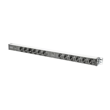 DIGITUS DN-95405 0U PDU függőleges 250V 2x16A 12xCEE7/3 aljzat CEE7/7 csatlakozó 2M elosztósor