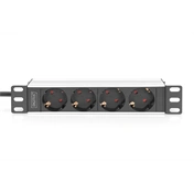 DIGITUS DN-95418 10" 1U hálózati elosztó 4 schuko aljzattal