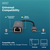 DIGITUS vezetékes USB Type-C Gigabit Ethernet Adapter