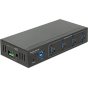 Delock Külső ipari hub 4 x USB 3.0 A-típusú 15 kV ESD védelemmel