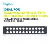 Digitus 2U rack panel for 24 x D-Type modules