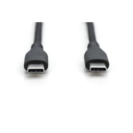 Digitus USB-C Silicone charging cable USB-C to USB-C USB 2.0 60W 1m Black