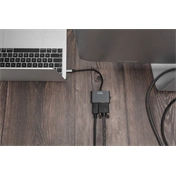 Digitus USB Type-C 4K 2-in-1 DisplayPort + VGA Graphics Adapter Silver