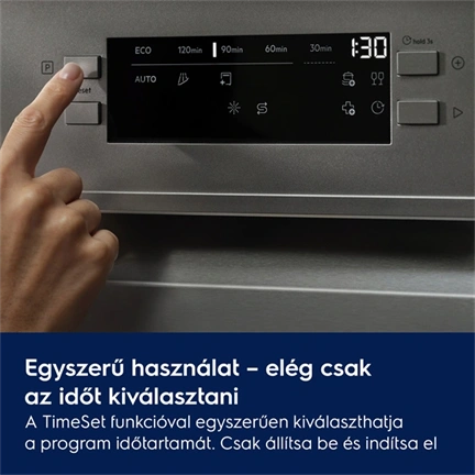 ELECTROLUX E62SC100SX Mosogatógép, 13 terítékes, LED kijelző, FelxiMax fiók, 60cm, Inox