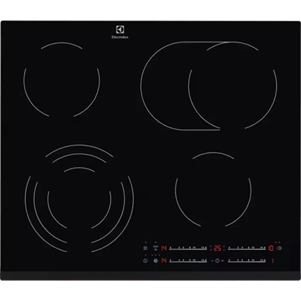 Electrolux EHF6547FXK beépíthető kerámia főzőlap bővíthető főzőzónával