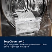 Electrolux EW6D98BEE GentleCare Hőszivattyús szárítógép, D energiaosztály, 8 kg, Gentle Dry 75 perc/4kg