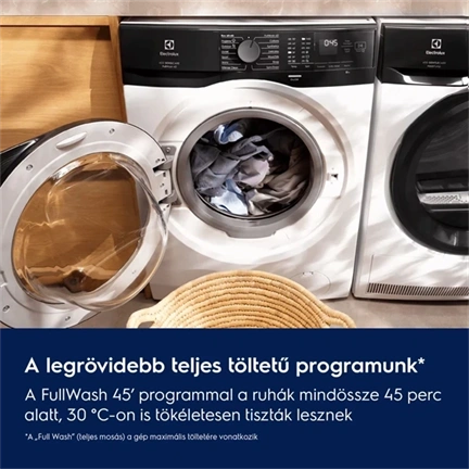 Electrolux EW6F9452E SensiCare Elöltöltős mosógép, 10,5 kg, 1400 f/p, FullWash 45 program, ökoinverter motor, Hygiene p