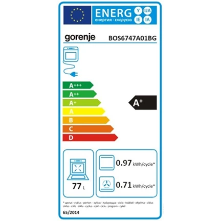 Gorenje BOS6747A01BG beépíthető sütő