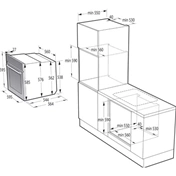 Gorenje BPSA6747DGWI beépíthető sütő 12 funkcióval