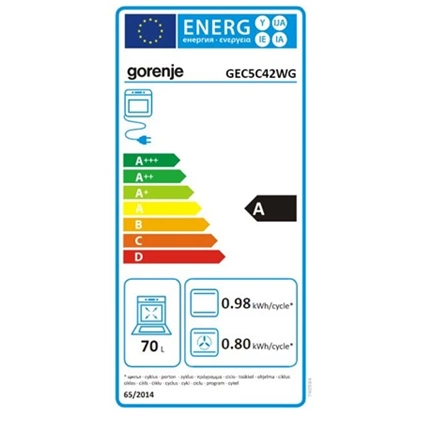 Gorenje GEC5C42WG kerámialapos tűzhely