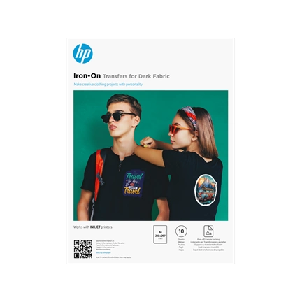 HP rávasalható matricák sötét anyagokhoz A4 (210 x 297 mm) – 10 lap