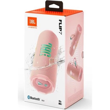 JBL Flip 7 hangszóró - Bluetooth, hordozható, vízálló, ütésálló, 25W, rózsaszín