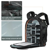 K&F Concept Beta Backpack 22 literes, fotós hátizsák, vízálló