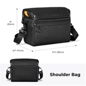 K&F Concept Collapsible Backpack 22L, fotós hátizsák, oldaltáskáva csukható, fekete