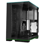 Lian Li O11 Dynamic Evo RGB számítógépház - E-ATX, edzett üveg, L-alakú RGB fénysávok alul/felül, kétkamrás, fekete