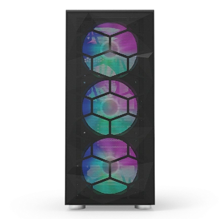 Montech X3 Mesh Midi-Tower, RGB, Tempered Glass - fekete