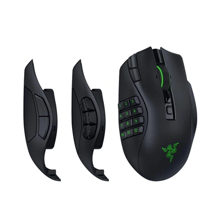 Razer Naga V3 Pro - MMO gaming egér, 12/6/2 gombos oldalpanelek, 50K DPI, fekete