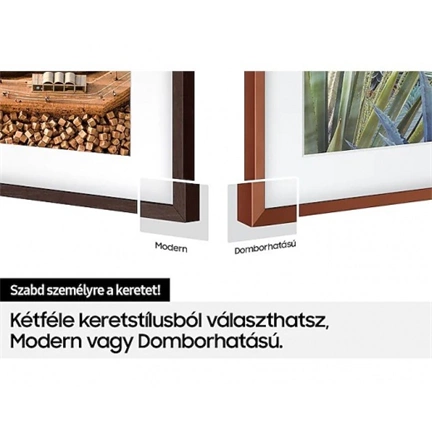 SAMSUNG 65" The Frame TV keret modern fehér